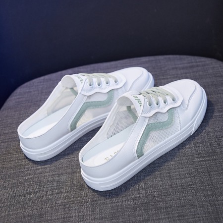 Spring and Summer New Basic White Shoes Female Flat Student Running Board Shoes Female Breathable Shoes